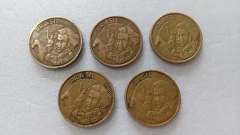 Moedas de 10 Centavos de 2000 Aço Inox Banhado de Bronze (Lote de 5 Moedas ) Circuladas ML 05 - comprar online