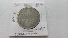 Moeda de 200 Réis de 1874 de Cupro-níquel Império SL 05 na internet