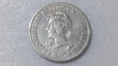 Moeda de 500 Réis de 1907 Prata 900 Republica SL 07