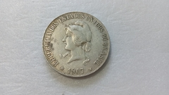 Moeda de 2000 Réis XX de 1907 Prata 900 Republica SL 11