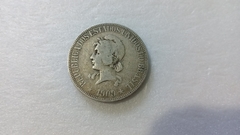 Moeda de 1000 Réis X de 1909 Prata 900 Republica SL 19