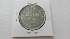 Moeda de 2000 Réis XX de 1907 Prata 900 Republica SL 10 - Mandrade Numismática