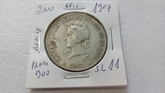 Moeda de 2000 Réis XX de 1907 Prata 900 Republica SL 11 na internet