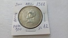 Moeda de 2000 Réis XX de 1911 Prata 900 Republica SL 12 na internet