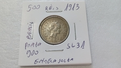 Moeda de 500 Réis de 1913 Prata 900 Estrela Solta Republica SL 31 na internet