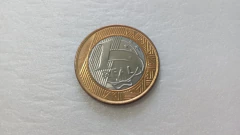 Moedas de 1 Real de 2012 Anel Aço Inox Banhado de Bronze Núcleo Aço Inox Bandeira Linda SL 02 - comprar online