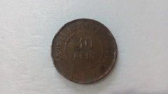 Moeda de 40 Réis de 1907 Bronze Republica SL 07