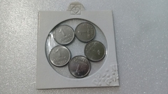 Moedas de 1 Centavo de 1979 à 1983 Serie Sojinhas Completa Aço Inox