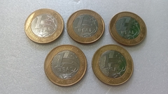 Moedas de 1 Real de 2016 ATLETISMO PARALÍMPICO Anel Aço Inox Banhado de Bronze Núcleo aço Inox (Lote 5 Moedas ) Circuladas OL 14 - comprar online