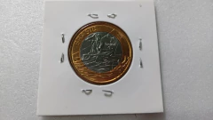 Moeda de 1 Real de 2015 Das Olimpíadas Anel Aço Inox Banhado de Bronze e Núcleo Aço Inox Paracanoagem FLOR DE CUNHO - comprar online