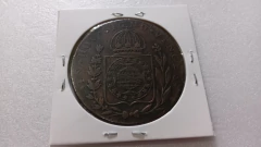 Moeda de 80 Réis de 1828 R de Cobre Majo 04 - Mandrade Numismática