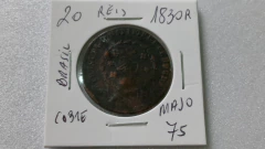 Moeda de 20 Réis de 1830 R Cobre Majo 75 na internet