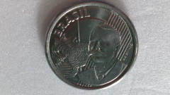 Moeda de 50 Centavos de 2021 Aço Inox Cunho Marcado no Cabelo RABINO Catalogada FF 10