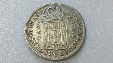 Moeda de 320 Réis de 1813 R Prata P 410 Majo 11