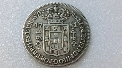 Moeda de 160 Réis de 1781 Prata P309 MALU 13