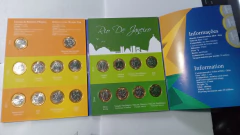 Álbum de Moedas das Olimpíadas Rio 2016 Completo com as moedas Flor de Cunho Lindo