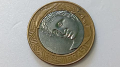 Moeda de 1 Real de 2005 Reverso Horizontal à Esquerda Catalogada JM 01 - comprar online