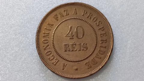 Moeda de 40 Réis de 1895 Bronze ML 03