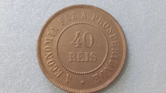 Moeda de 40 Réis de 1900 Bronze ML 05