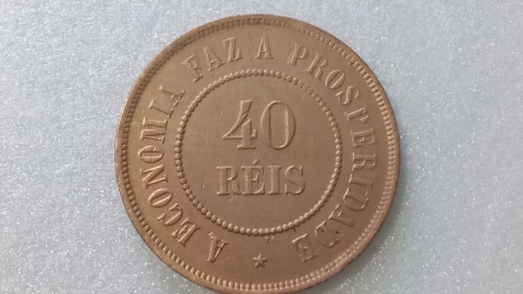 Moeda de 40 Réis de 1900 Bronze ML 05