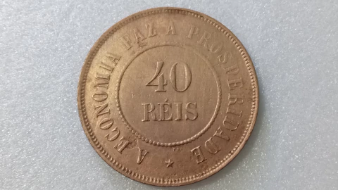 Moeda de 40 Réis de 1910 Bronze ML 09