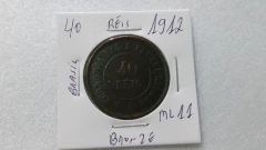 Moeda de 40 Réis de 1912 Bronze ML 11 LINDA na internet