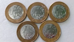 Moedas de 1 Real de 2002 Juscelino JK Anel Aço Inox Banhado de Bronze (Lote 5 Moedas ) Circuladas JK 10 - comprar online