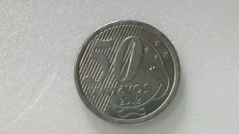 Moeda de 50 Centavos de 2012 Aço Inox com Reverso Duplicado Catalogada RE 03