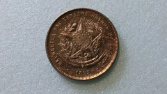 Moeda de 20 Réis de 1893 Bronze VINTÉM BHM02
