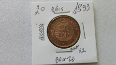 Moeda de 20 Réis de 1893 Bronze VINTÉM BHM02 na internet