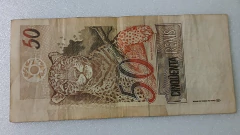 Cédula de 50 Reais de 2003 C 319 Serie C 0734086486 A Chancelas Antônio Palocci e Henrique Campos Meirelles MBC ( Circulada ) - comprar online