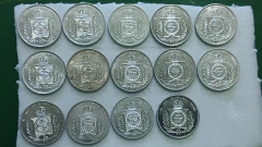 Moedas de 1000 Réis de 1853 à 1866 Prata 917 3° Sistema Monetário 2° Tipo Serie Completa na internet