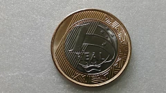 Moeda de 1 Real de 2025 Comemorativa dos 60 Anos do Banco Central Flor de Cunho - comprar online