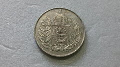 Moeda de 1000 Réis de 1852 Prata 917 3° Sistema 1° Tipo Linda ML 08 - comprar online