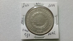 Moeda de 2000 Réis de 1854 Prata 917 3° Sistema 2° Tipo Linda ML 02 na internet