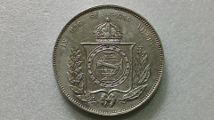 Moeda de 2000 Réis de 1855 Prata 917 3° Sistema 2° Tipo Linda ML 03 - comprar online