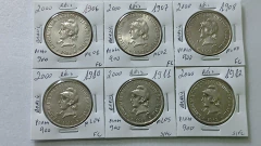 Moedas de 2000 Réis de 1906 à 1912 República Prata 900 Serie Completa na internet