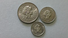 Moedas de 2000 / 1000 / 500 Réis de 1913 Estrelas Soltas Flor de Cunho Serie Completa ML01