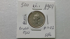 Moeda de 500 Réis de 1907 República Prata 900 ML 02 na internet