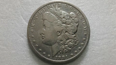 Moeda De 1 Dollar De 1881 Prata 900 26.73 GR 38.1 mm KM# 110 MORGAN DOLLAR