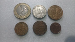 Moedas de 1 Real /50/25/10/5/1 centavos de 1998 Serie Completa Moedas Circuladas BH 02 - comprar online