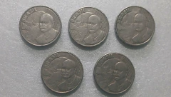 Moedas de 50 Centavos de 2001 Cupro-Níquel ( Lote 5 Moedas ) CIRCULADAS JJ 06 - comprar online