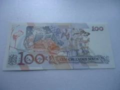 Cédula de 100 Cruzeiros de 1990 C 211a Serie *0003094682 A Chancelas de Mailson F. Nóbrega e Waldico Bucchi Flor de Estampa - comprar online