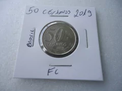 Moeda de 50 Centavos de 2019 Aço Inox Flor de Cunho