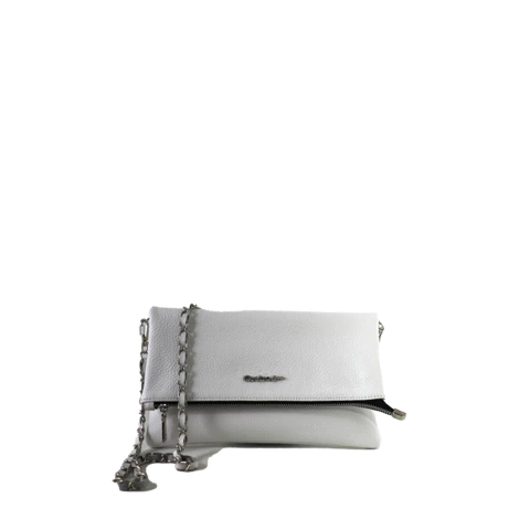Cartera sobre plegable cadena Las Oreiro modelo o1008 100% cuero Color Blanco - comprar online