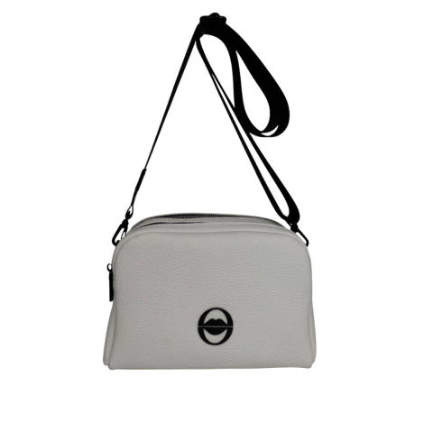 Crossbody 2 cierres cuero Oreiro Love Modelo O1052 Blanco - comprar online