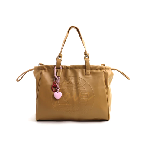 Cartera Oreiro Love en PU modelo 22483 Camel