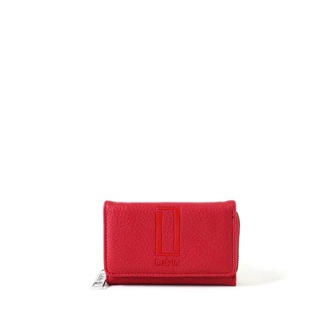 Billetra Mini con solapa LEBLU Modelo B1013 Roja - comprar online