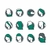 Cuello multifunción dibujos verde - comprar online