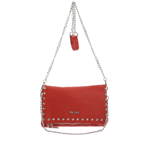 Cartera Bandolera con tachas Ona Saez Modelo o-1252 Roja